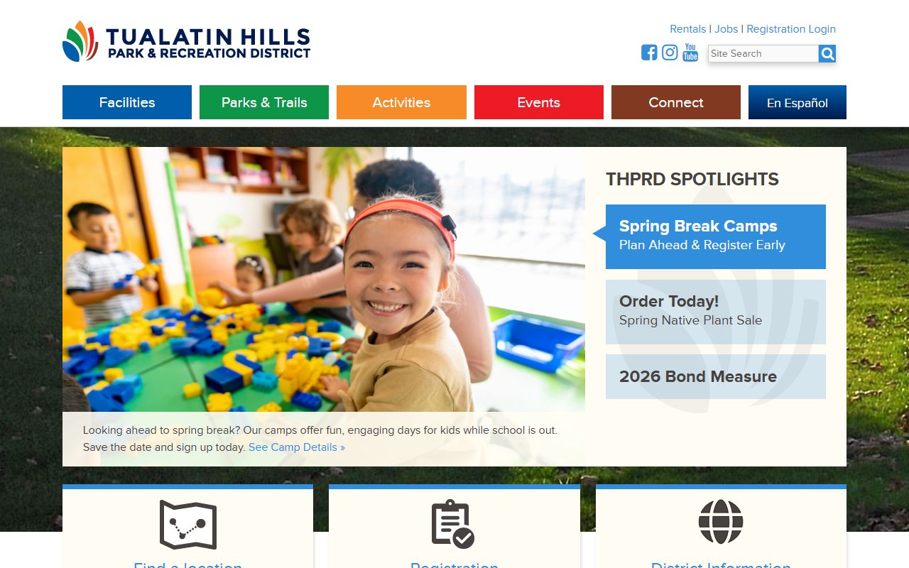 Tualatin Hills Park and Recreation District historic properties in Beaverton