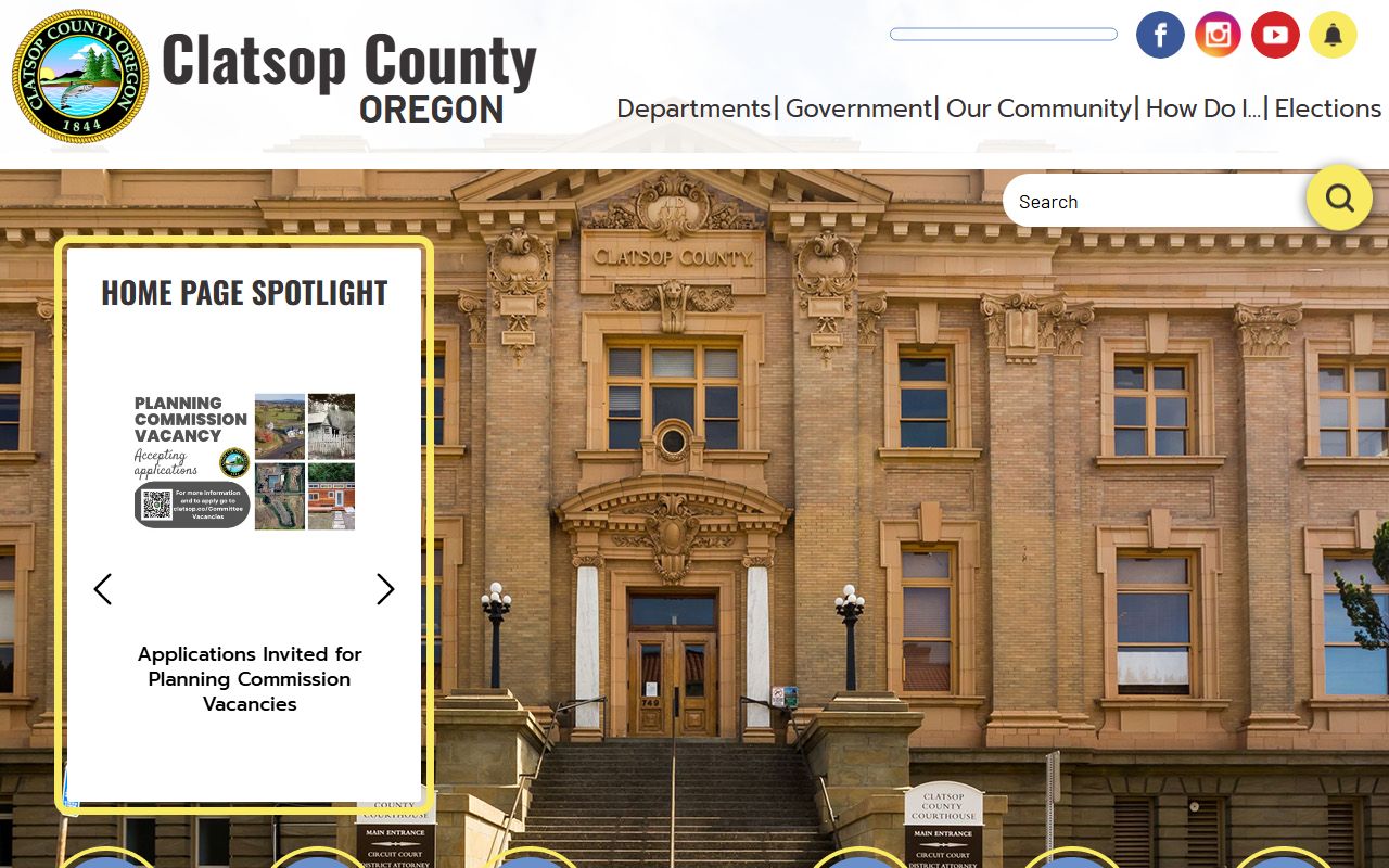 Clatsop County Clerk records portal for genealogy and ancestry research
