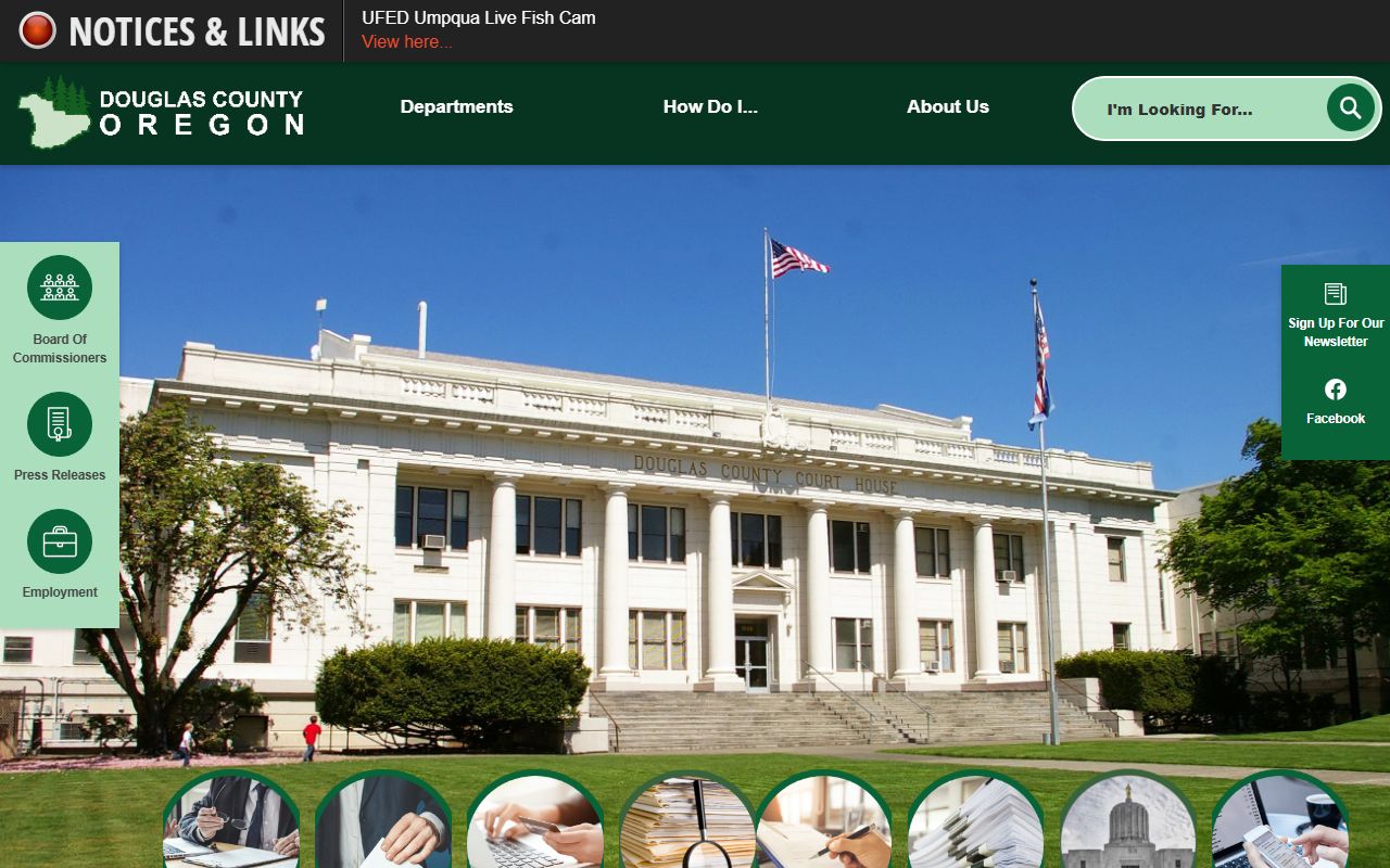 Douglas County Clerk records page for genealogy research