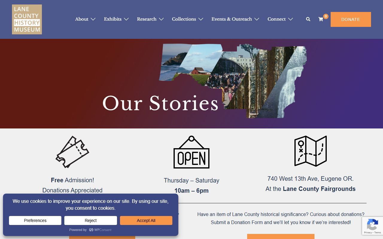 Lane County History Museum genealogy research materials in Eugene Oregon