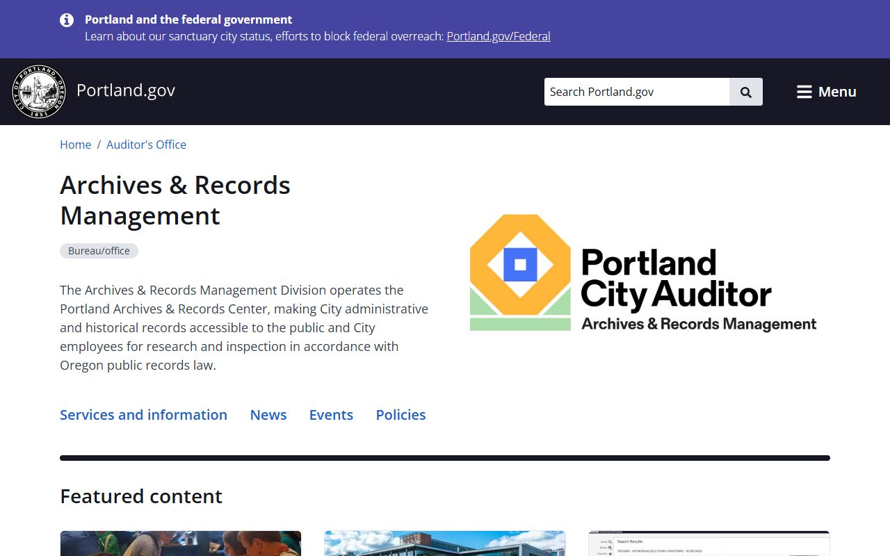 Portland City Archives Multnomah County genealogy records