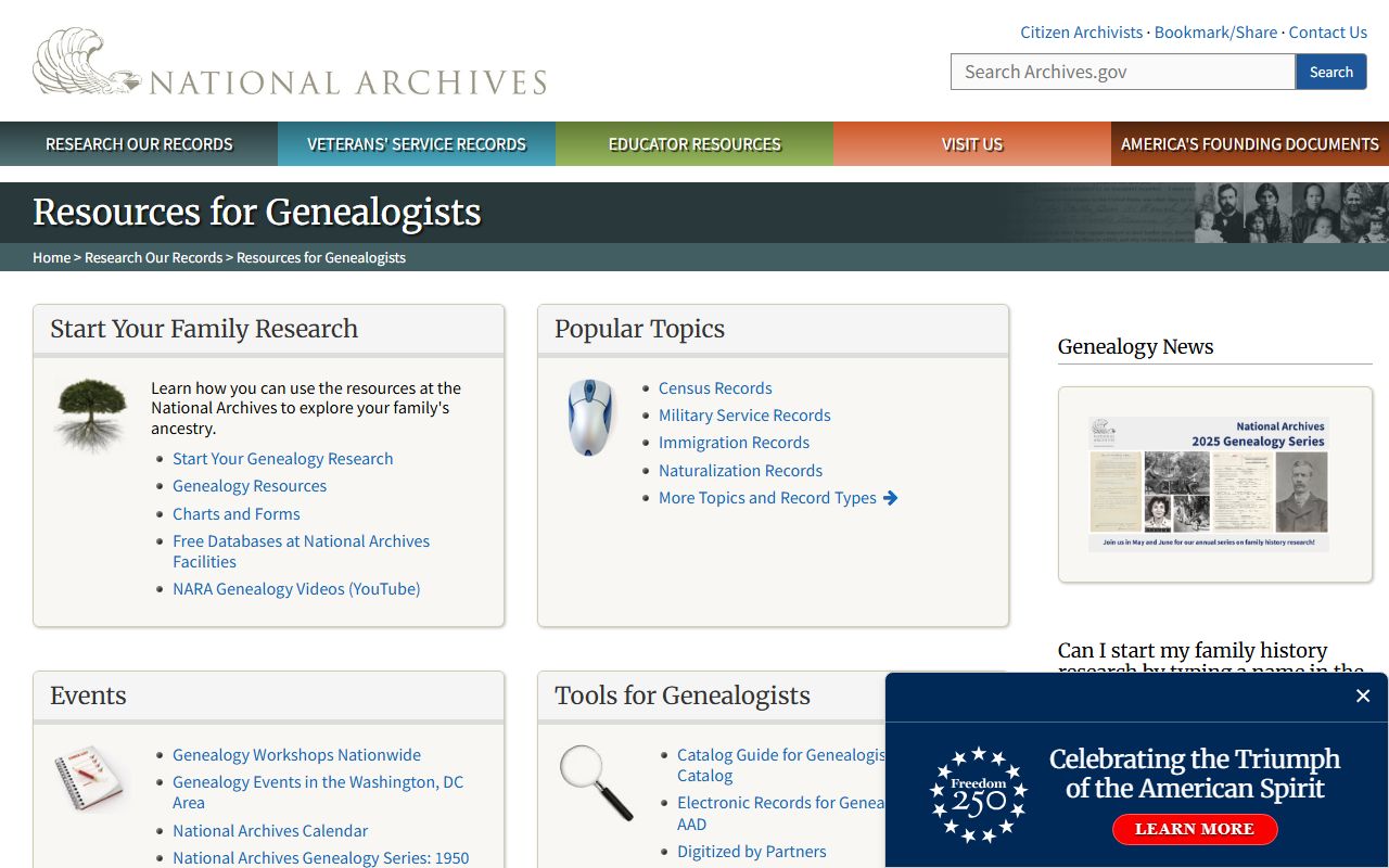 National Archives genealogy resources for Oregon research