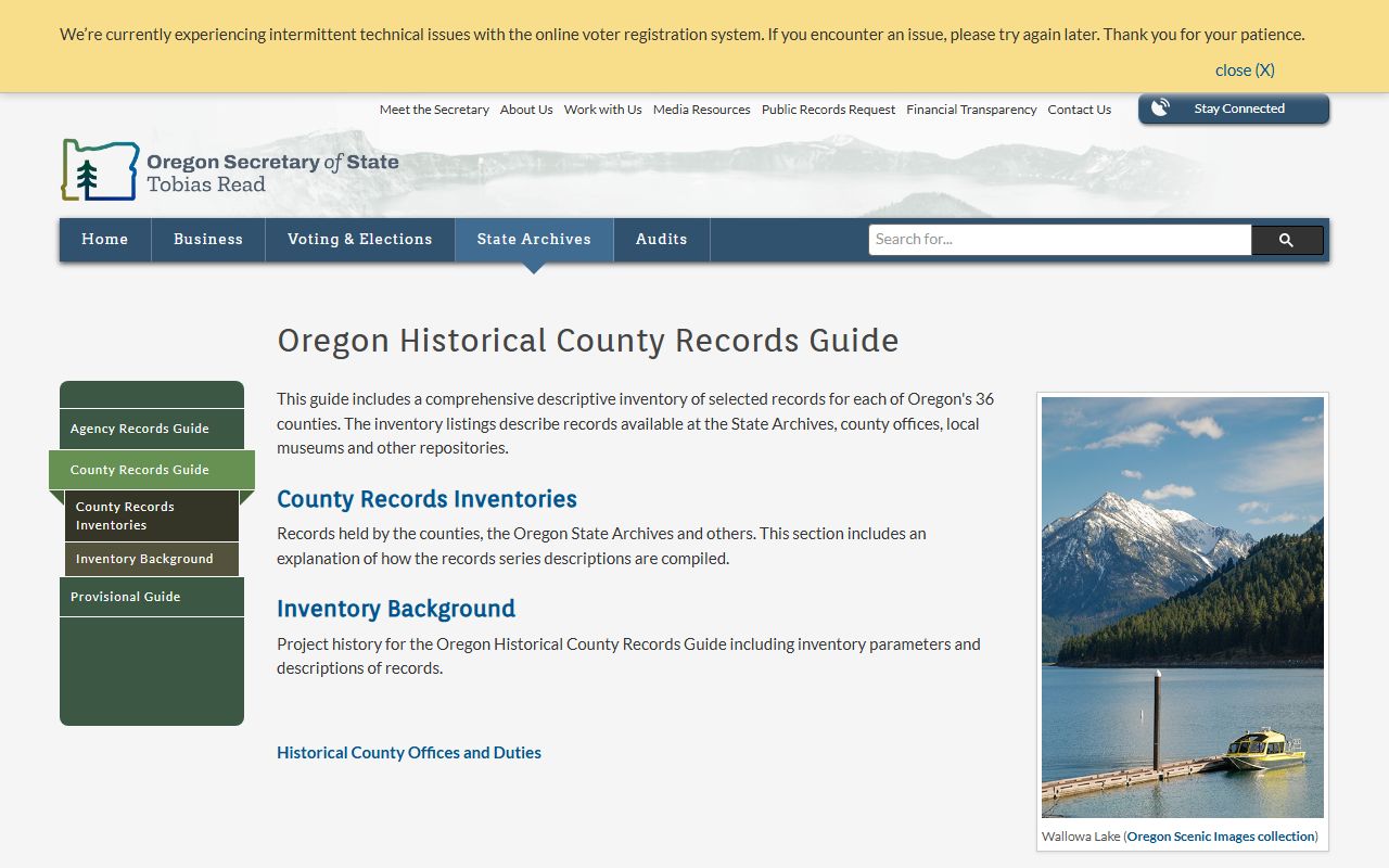 Oregon Historical County Records Guide for genealogy research