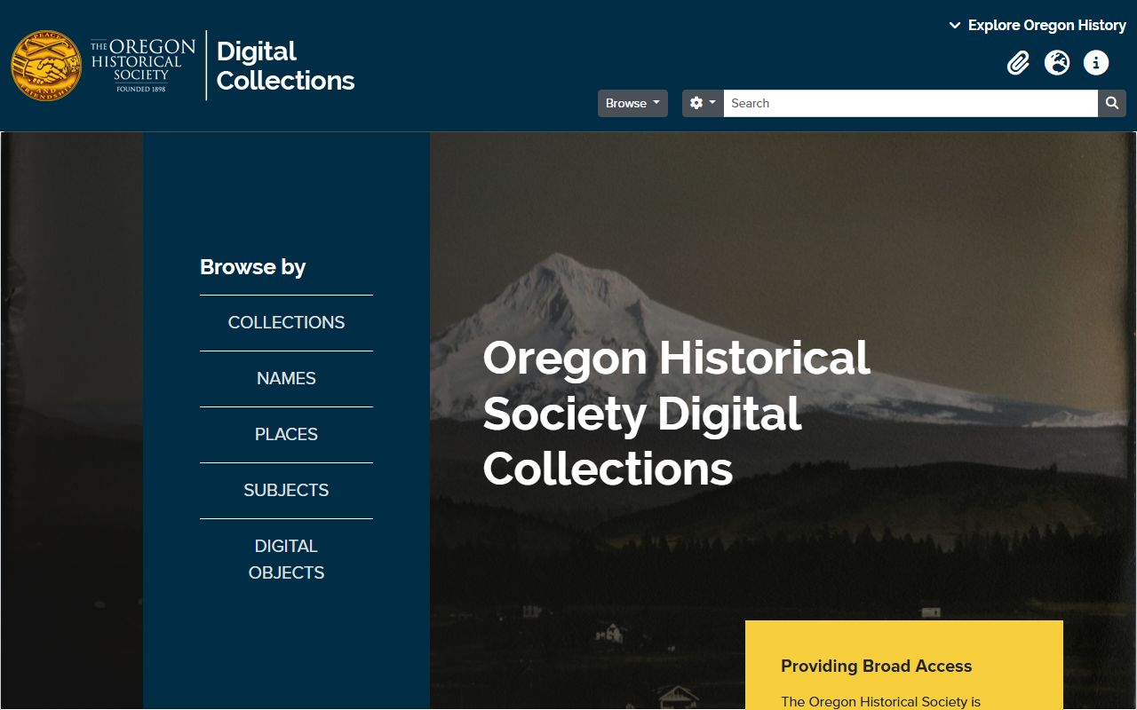 Oregon Historical Society digital collections for genealogy
